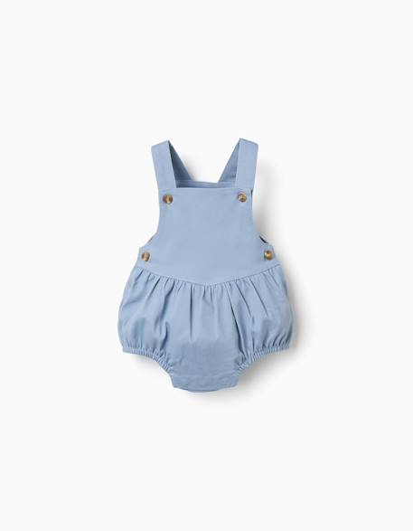 Combinaison en sergé de coton Bleu clair 1 - vertbaudet enfant 
