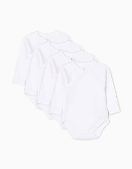 Bébé-Pack de 4 bodies à manches longues en coton