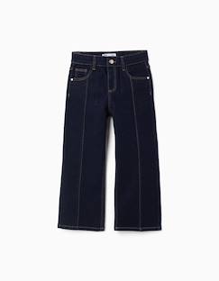 -Jean à coupe droite avec couture à l'avant
