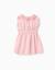 Robe en popeline avec col et manches à volants Rose clair 2 - vertbaudet enfant 