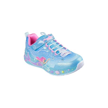 Baskets basses  à scratch Mermaid Dreams - fille Bleu multi+Lvmt levender multi 2 - vertbaudet enfant 