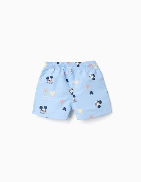 Short de bain avec motif mickey et cordon de serrage Bleu clair 2 - vertbaudet enfant 