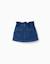 Jupe en jean avec taille paperbag et poches Bleu 2 - vertbaudet enfant 