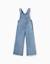 Salopette en jean large à ourlets effilochés Bleu 1 - vertbaudet enfant 