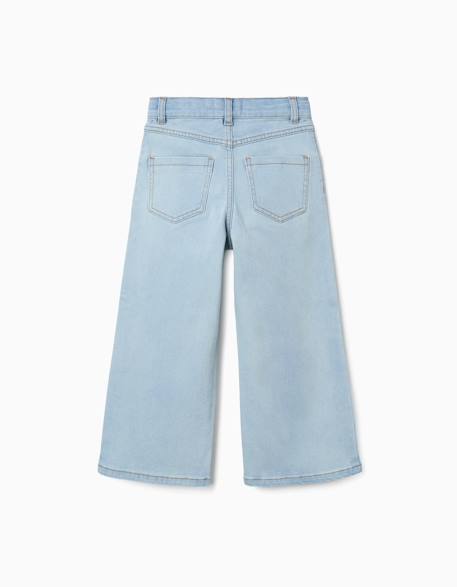 Jean à jambe large en coton Bleu clair 2 - vertbaudet enfant 