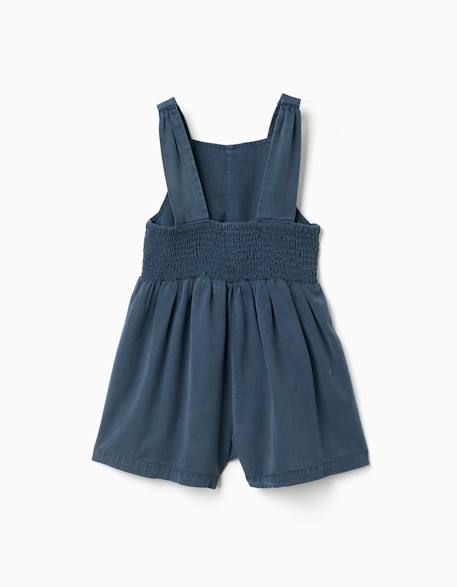 Combinaison courte en lyocell sans manches avec découpes Bleu foncé 2 - vertbaudet enfant 