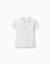 Polo en coton côtelé Blanc 1 - vertbaudet enfant 
