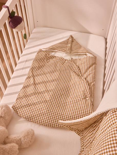 Nid d'ange en percale de coton Vichy caramel 3 - vertbaudet enfant 