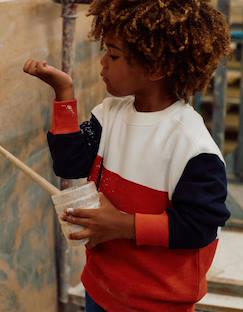 -Sweat en coton avec blocs de couleur