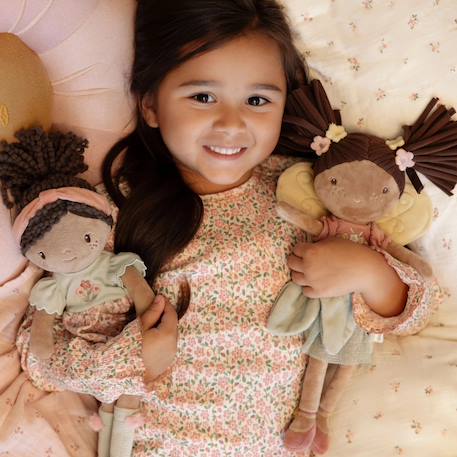 Poupée fée en peluche 35 cm Rose, vert, jaune 4 - vertbaudet enfant 