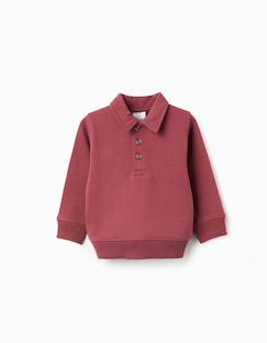 -Sweat en coton avec col polo