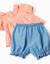 Blouse en coton + short en jean à volants Orange clair 4 - vertbaudet enfant 