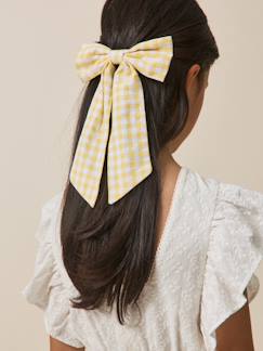 -Barrette  grand noeud vichy