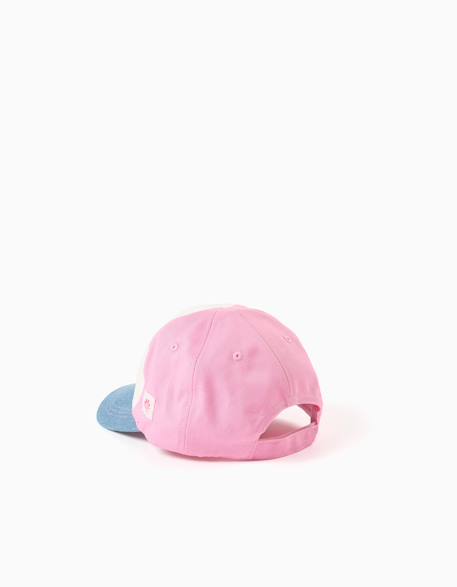 Casquette en coton avec bloque de couleurs Rose 2 - vertbaudet enfant 
