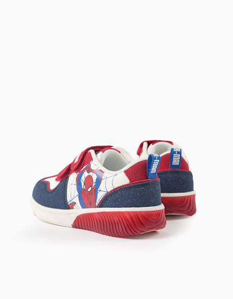Baskets bi-matière lumineuses avec spider-man Bleu foncé 3 - vertbaudet enfant 