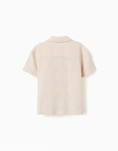 Chemise en coton avec poches poitrine Blanc 2 - vertbaudet enfant 