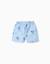 Short de bain avec motif mickey et cordon de serrage Bleu clair 1 - vertbaudet enfant 
