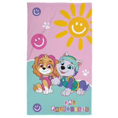 Linge de maison et décoration-Linge de bain-Serviette de bain et de plage imprimée 100% coton, pat patrouille soleil