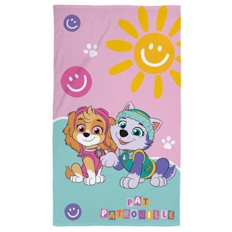 Serviette de bain et de plage imprimée 100% coton, pat patrouille soleil Bleu 1 - vertbaudet enfant 