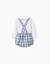 Body en coton + combinaison à carreaux b&s Bleu foncé 3 - vertbaudet enfant 