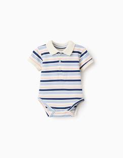 Bébé-Body-Body-polo en coton à rayures