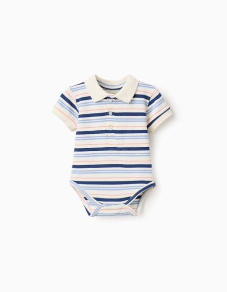 Bébé-Body-polo en coton à rayures