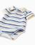 Body-polo en coton à rayures Blanc 3 - vertbaudet enfant 