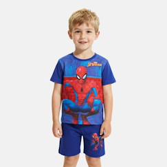 Ensemble garçon t-shirt manches courtes et short spiderman  - vertbaudet enfant
