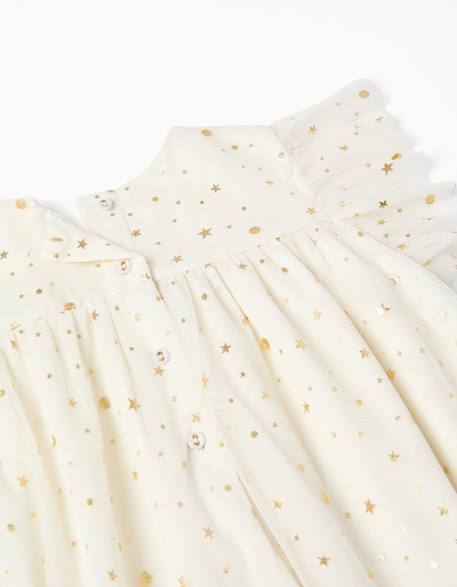 Robe en tulle sans manches avec volants et étoiles Blanc 4 - vertbaudet enfant 