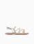 Sandales en cuir à brides brillantes Gris 1 - vertbaudet enfant 