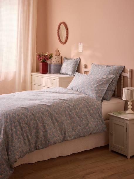 Taie d'oreiller percale de coton mélodie Bleu celeste 4 - vertbaudet enfant 