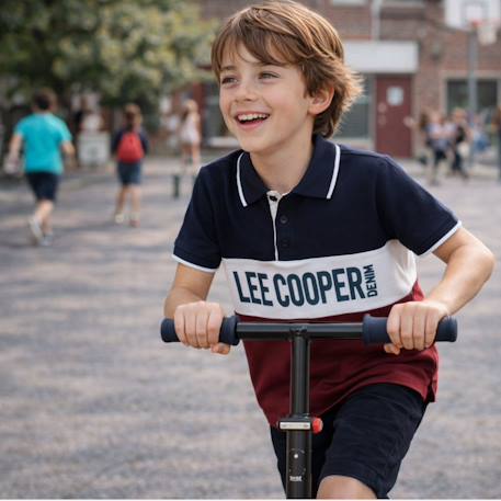 Polo manches courtes garçon imprimé Gris+Marine+Noir+Rouge 14 - vertbaudet enfant 
