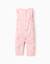 Combinaison en coton à fleurs et volants Rose clair 2 - vertbaudet enfant 