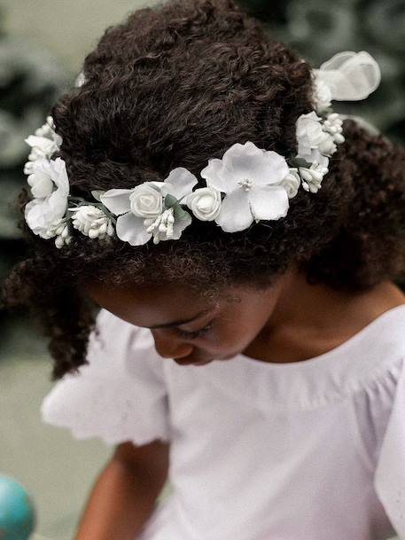 Fille-Accessoires-Elastiques, barrettes et bandeau-Couronne de fleurs fille
