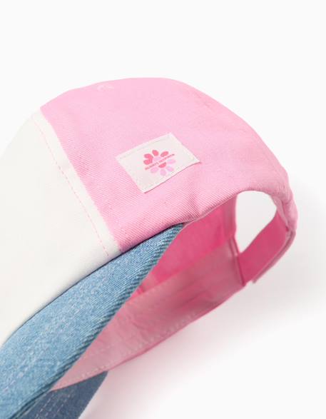 Casquette en coton avec bloque de couleurs Rose 3 - vertbaudet enfant 