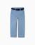 Pantalon chino slim en sergé avec ceinture Blanc+Bleu+Rouge foncé 5 - vertbaudet enfant 