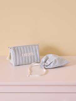 Puériculture-Trousse de toilette en coton vichy