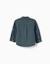 Chemise à manches longues en lin et coton avec col mao Blanc+Bleu+Bleu clair 6 - vertbaudet enfant 