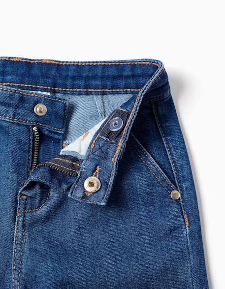 Pantalon en jean à jambes larges Bleu 3 - vertbaudet enfant 