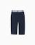 Pantalon chino slim en sergé avec bande rayée Bleu 2 - vertbaudet enfant 