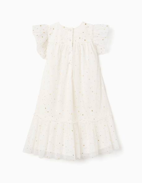 Robe en tulle sans manches avec volants et étoiles Blanc 3 - vertbaudet enfant 