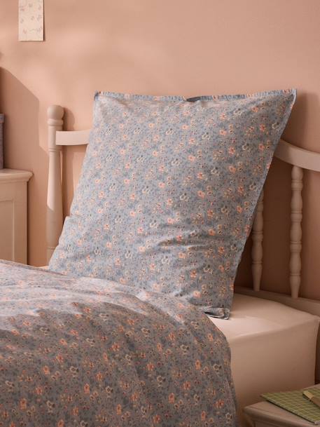 Taie d'oreiller percale de coton mélodie Bleu celeste 1 - vertbaudet enfant 