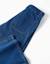 Pantalon en jean à jambes larges Bleu+Bleu clair 4 - vertbaudet enfant 