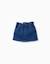Jupe en jean avec taille paperbag et poches Bleu 1 - vertbaudet enfant 