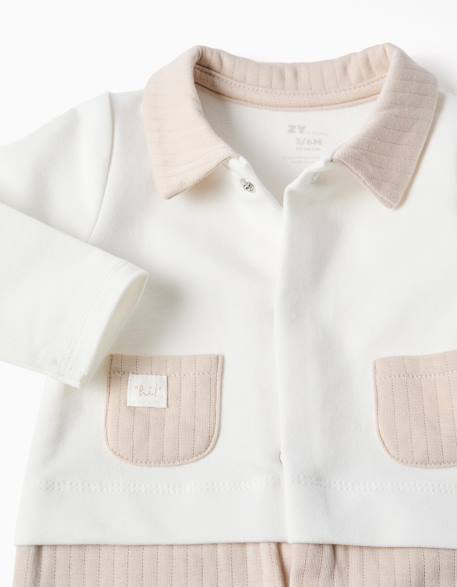 Combinaison matelassée en coton Gris clair 3 - vertbaudet enfant 