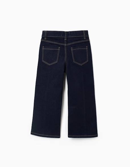 Jean à coupe droite avec couture à l'avant Bleu foncé 2 - vertbaudet enfant 