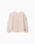 Pull en maille de coton à volants Beige clair 2 - vertbaudet enfant 