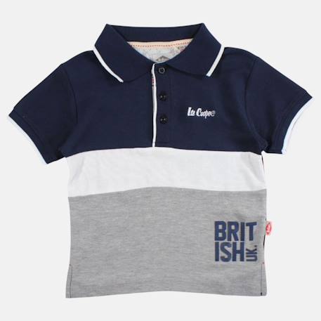 Polo manches courtes garçon imprimé Bleu+Marine+Noir+Rouge 9 - vertbaudet enfant 