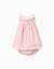 Robe en popeline + bloomer à volants Rose clair 2 - vertbaudet enfant 