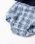 Combinaison bi-matière en coton et à carreaux b&s Bleu foncé 4 - vertbaudet enfant 